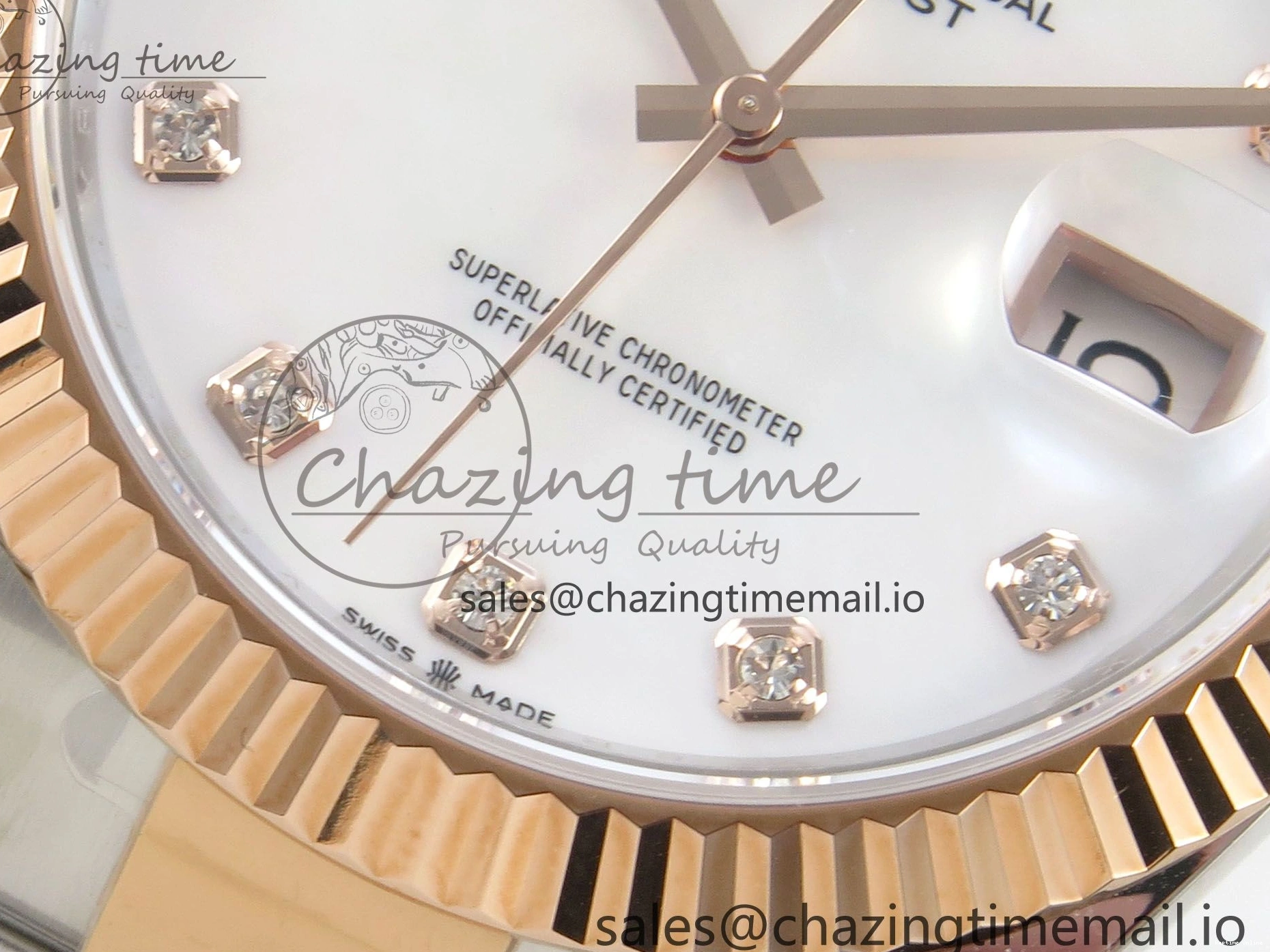 0208 DateJust 41 126331 SS RG ARF 1:1 Best Edition White MOP Diamonds Dial on Oyster Bracelet SH3235 (Weighted) UrbanChic 186